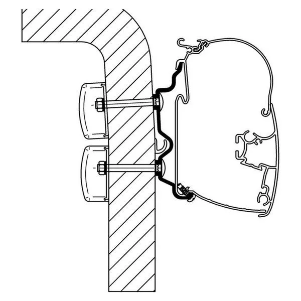 Thule Adapter Hymer Exsis / Hymer Camp Ab Baujahr 2012, Länge 6 M