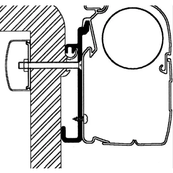 Thule Adapter Rapido Serie 7, 8, 9, Länge 3 M