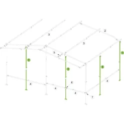 Brand Orkanstütze Vorzelt, Alu 28x1 Mm, 165-260 Cm