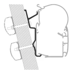 Dometic Markisen-Adapter H3 Für Fiat Ducato Ab Baujahr 07/2006 Zu Dometic Wandmarkisen Serie 1