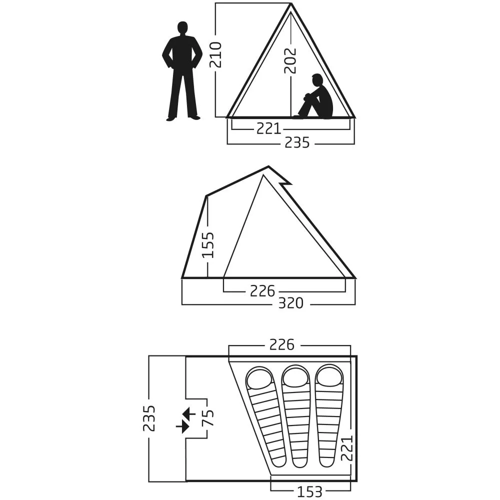 Tipi Nordisk Thrymheim 3 PU – Bild 2